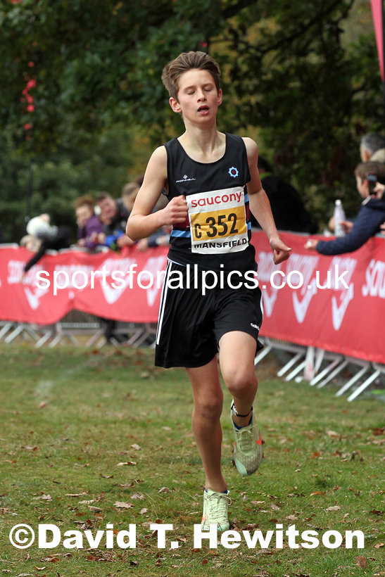 Boys under-13s 2021 National Cross Country Relays, Berry Hill Park, Mansfield. Photo: David T. Hewitson/Sports for All Pics